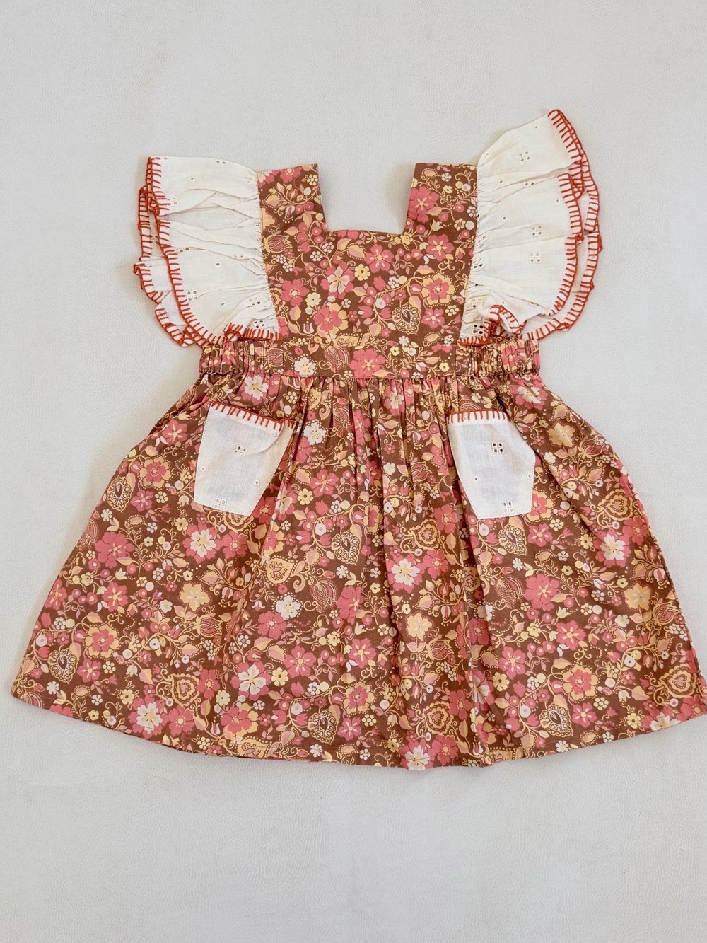 Apolina Ursina Frill Pinafore 2-3Y NWT Autumn Harvest Floral